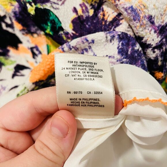 Maeve Anthropologie Pebble Print Neon Mini Dress size 0 - Picture 7 of 7